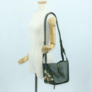 LOEWE Compact Hammock Hand Bag Leather 2way Green Gold Auth 167114SM-28