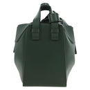 LOEWE Compact Hammock Hand Bag Leather 2way Green Gold Auth 167114SM-2