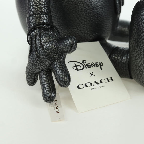 Coach Disney Mickey Stuffed Leather Black Auth 167116M