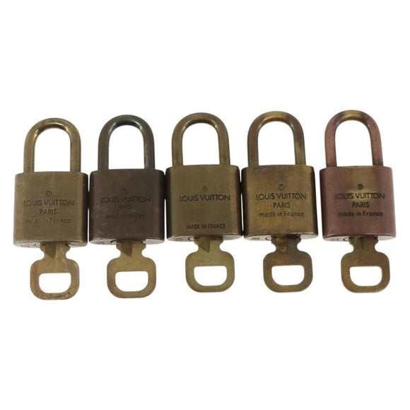 LOUIS VUITTON Padlock 5 Set Padlock metal Gold LV Auth 167122