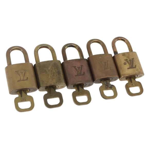 LOUIS VUITTON Padlock 5 Set Padlock metal Gold LV Auth 167123