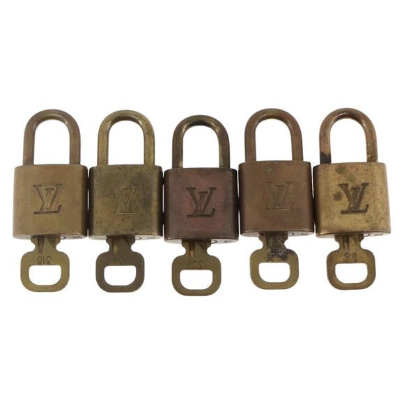 LOUIS VUITTON Padlock 5 Set Padlock metal Gold LV Auth 167123