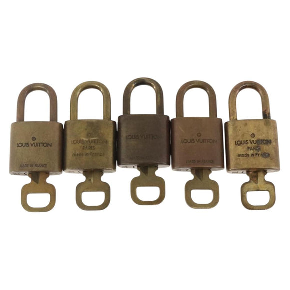 LOUIS VUITTON Padlock 5 Set Padlock metal Gold LV Auth 167123
