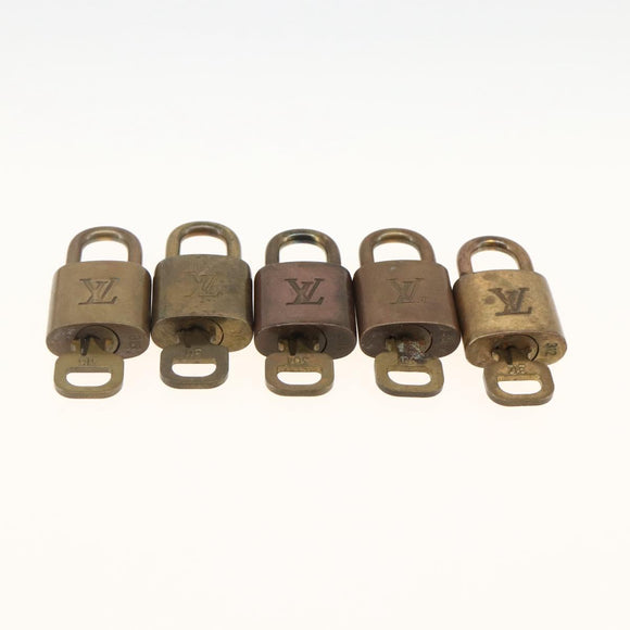 LOUIS VUITTON Padlock 5 Set Padlock metal Gold LV Auth 167123