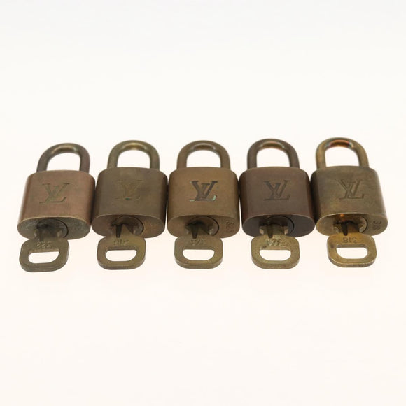 LOUIS VUITTON Padlock 5 Set Padlock metal Gold LV Auth 167124