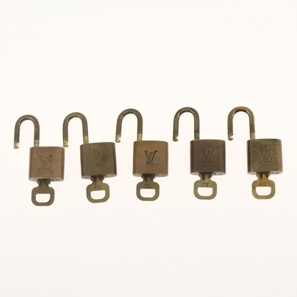 LOUIS VUITTON Padlock 5 Set Padlock metal Gold LV Auth 167124