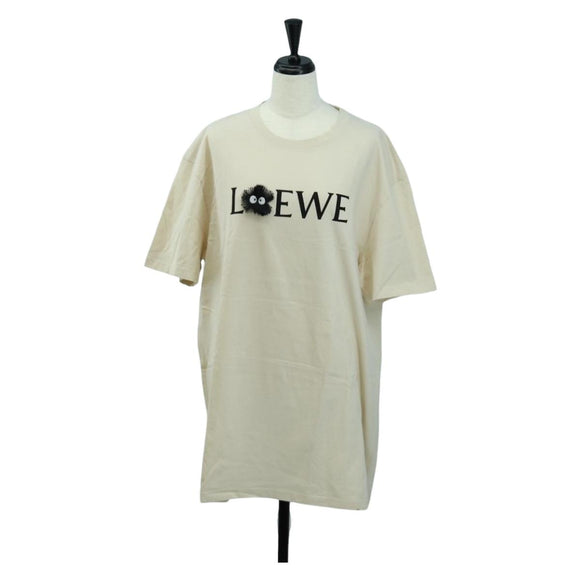 LOEWE × Studio Ghibli Makurokurosuke T Shirt Cotton Beige Auth 167128M