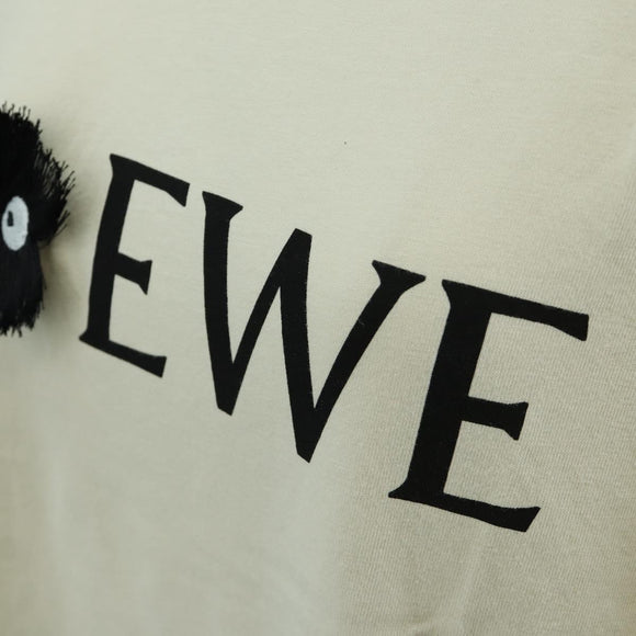 LOEWE × Studio Ghibli Makurokurosuke T Shirt Cotton Beige Auth 167128M