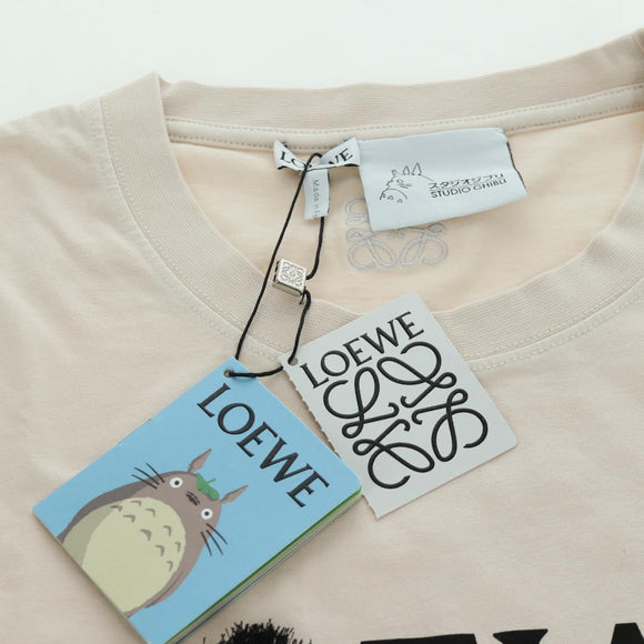 LOEWE × Studio Ghibli Makurokurosuke T Shirt Cotton Beige Auth 167128M