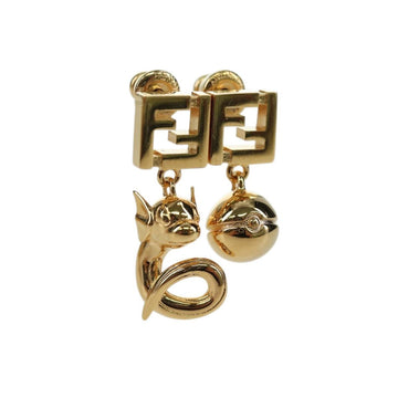 FENDI x FRGMT x POKÉMON Pierce Dratini Earring metal Gold Tone Auth 167130SM