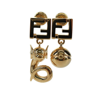 FENDI x FRGMT x POKÉMON Pierce Dratini Earring metal Gold Tone Auth 167130SM - 0