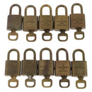 LOUIS VUITTON Padlock 10 Set Padlock metal Gold LV Auth 167136-3