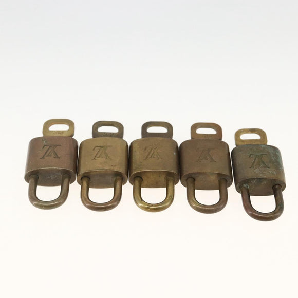 LOUIS VUITTON Padlock 10 Set Padlock metal Gold LV Auth 167136