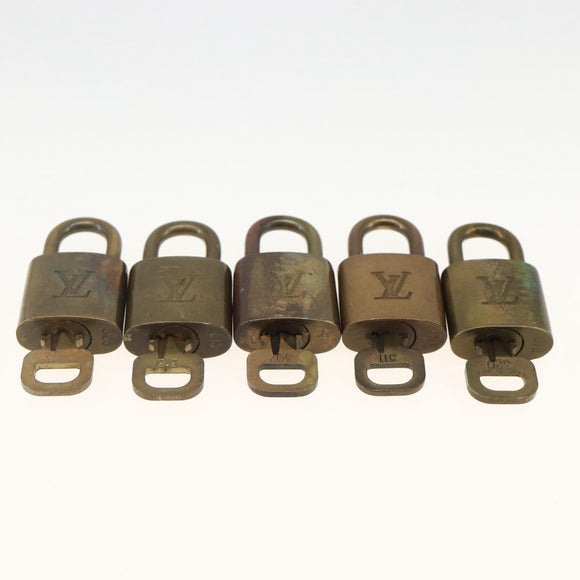 LOUIS VUITTON Padlock 10 Set Padlock metal Gold LV Auth 167136