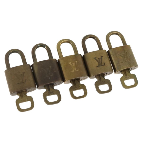 LOUIS VUITTON Padlock 5 Set Padlock metal Gold LV Auth 167138
