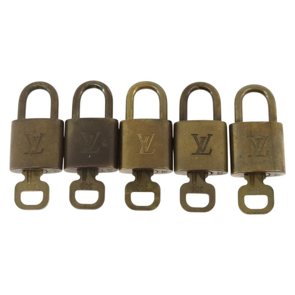 LOUIS VUITTON Padlock 5 Set Padlock metal Gold LV Auth 167138