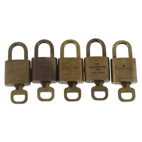 LOUIS VUITTON Padlock 5 Set Padlock metal Gold LV Auth 167138