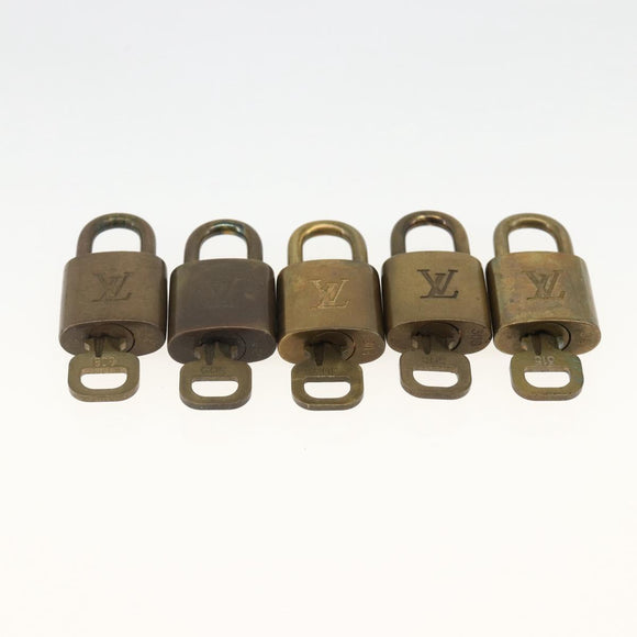 LOUIS VUITTON Padlock 5 Set Padlock metal Gold LV Auth 167138