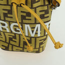FENDI x FRGMT x POKÉMON Zucca Canvas Shoulder Bag 2way Yellow Auth 167139SM-22