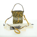 FENDI x FRGMT x POKÉMON Zucca Canvas Shoulder Bag 2way Yellow Auth 167139SM-12