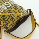 FENDI x FRGMT x POKÉMON Zucca Canvas Shoulder Bag 2way Yellow Auth 167139SM-6