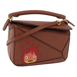 LOEWE × Studio Ghibli Calcifer Puzzle Bag Mini Bag Leather 2way Auth 167156SM