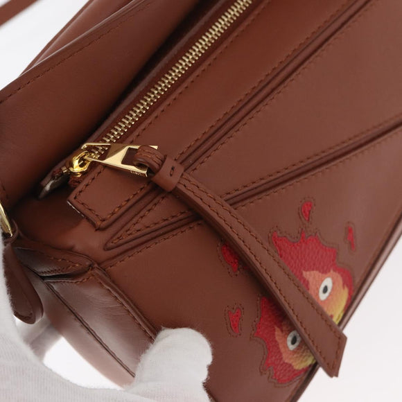 LOEWE × Studio Ghibli Calcifer Puzzle Bag Mini Bag Leather 2way Auth 167156SM