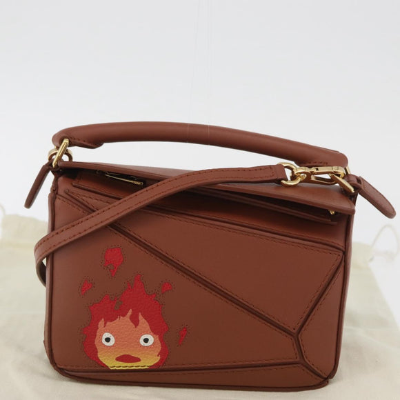 LOEWE × Studio Ghibli Calcifer Puzzle Bag Mini Bag Leather 2way Auth 167156SM