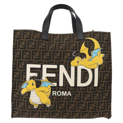FENDI x FRGMT x POKÉMON Zucca Canvas Dragonfly Bag 2way Black Auth 167158SM - 0