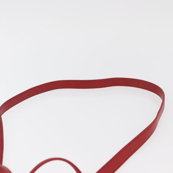 SAINT LAURENT Teddy Kleine Schoudertas Leer Rood Zilver Origineel 167159A