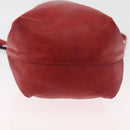 SAINT LAURENT Teddy Kleine Schoudertas Leer Rood Zilver Origineel 167159A-6