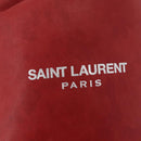 SAINT LAURENT Teddy Kleine Schoudertas Leer Rood Zilver Origineel 167159A-19