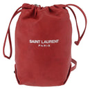 SAINT LAURENT Teddy Kleine Schoudertas Leer Rood Zilver Origineel 167159A-13