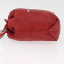 SAINT LAURENT Teddy Kleine Schoudertas Leer Rood Zilver Origineel 167159A-4