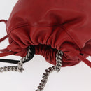 SAINT LAURENT Teddy Kleine Schoudertas Leer Rood Zilver Origineel 167159A-7