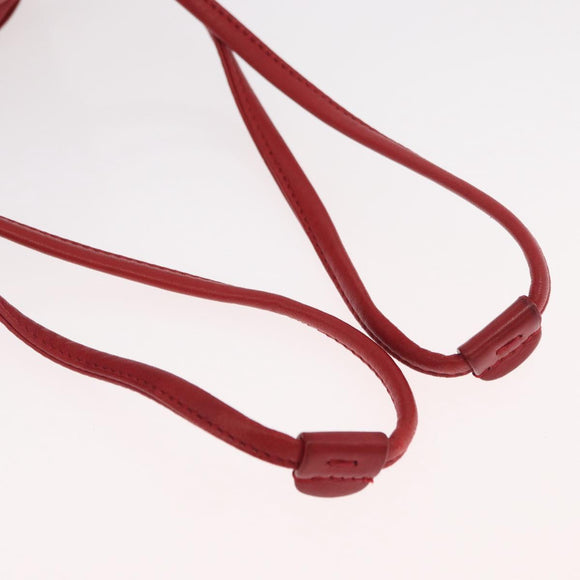 SAINT LAURENT Teddy Kleine Schoudertas Leer Rood Zilver Origineel 167159A