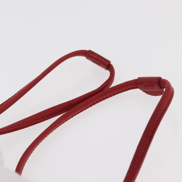 SAINT LAURENT Teddy Kleine Schoudertas Leer Rood Zilver Origineel 167159A