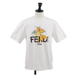 FENDI FENDI x FRGMT x POKÉMON Dragonite T Shirt Cotton S White Auth 167160SM