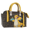 FENDI x FRGMT x POKÉMON Zucca Canvas Dragonite Bag 2way Black Auth 167166SM-1