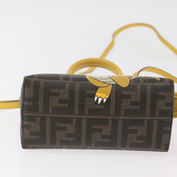 FENDI x FRGMT x POKÉMON Zucca Canvas Dragonite Bag 2way Black Auth 167166SM