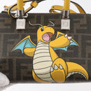FENDI x FRGMT x POKÉMON Zucca Canvas Dragonite Bag 2way Black Auth 167166SM-21