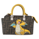 FENDI x FRGMT x POKÉMON Zucca Canvas Dragonite Bag 2way Black Auth 167166SM-13