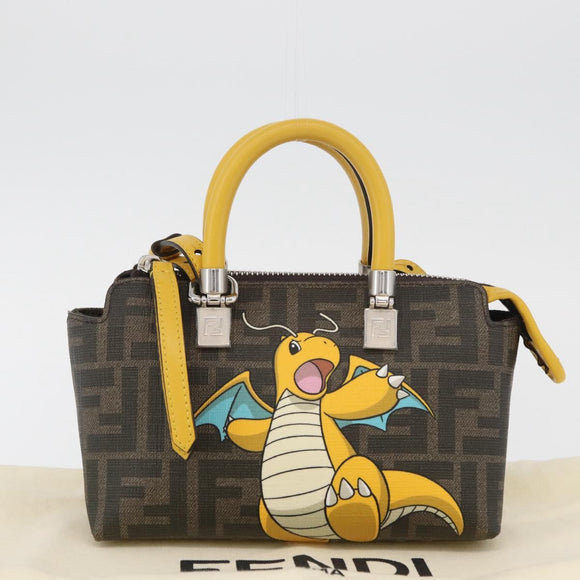 FENDI x FRGMT x POKÉMON Zucca Canvas Dragonite Bag 2way Black Auth 167166SM