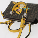 FENDI x FRGMT x POKÉMON Zucca Canvas Dragonite Bag 2way Black Auth 167166SM-6