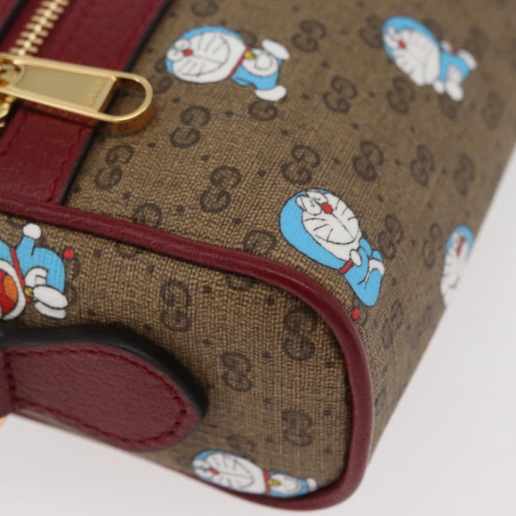 GUCCI Micro GG Supreme Doraemon x Fujiko-Pro Bag PVC Beige 647784 Auth 167167SM
