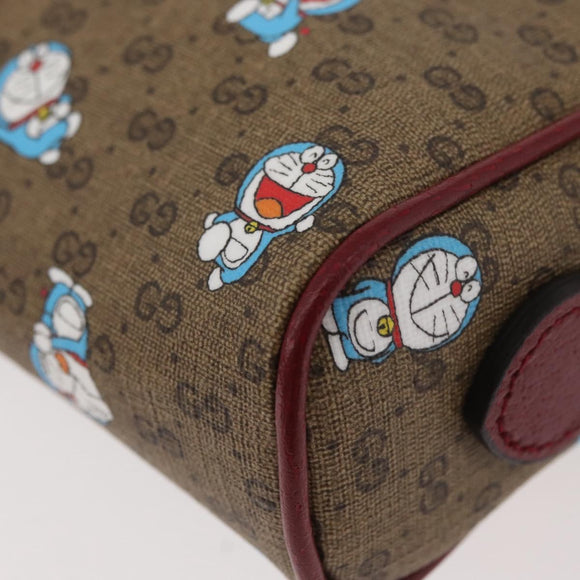 GUCCI Micro GG Supreme Doraemon x Fujiko-Pro Bag PVC Beige 647784 Auth 167167SM