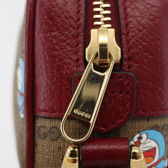 GUCCI Micro GG Supreme Doraemon x Fujiko-Pro Bag PVC Beige 647784 Auth 167167SM