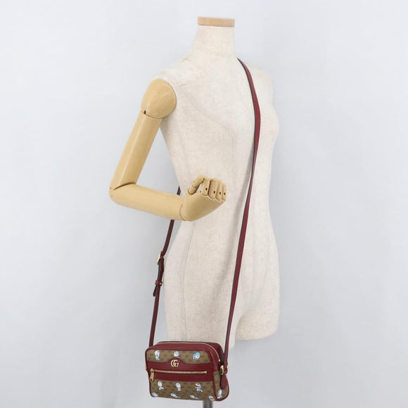 GUCCI Micro GG Supreme Doraemon x Fujiko-Pro Bag PVC Beige 647784 Auth 167167SM