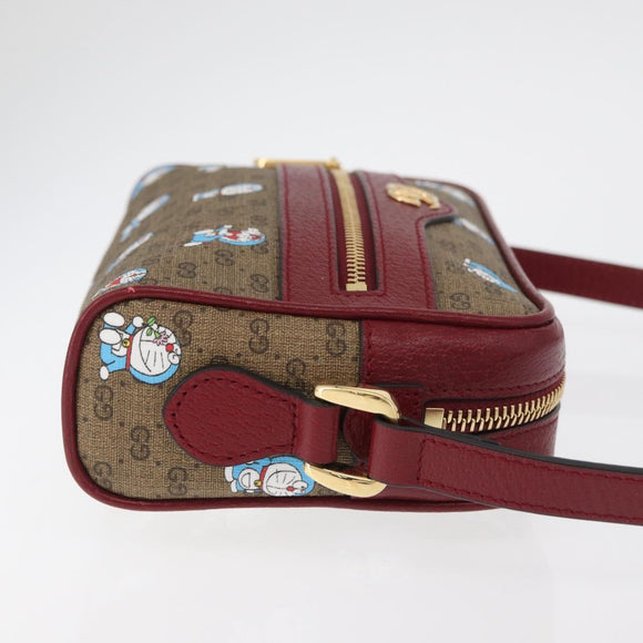 GUCCI Micro GG Supreme Doraemon x Fujiko-Pro Bag PVC Beige 647784 Auth 167167SM