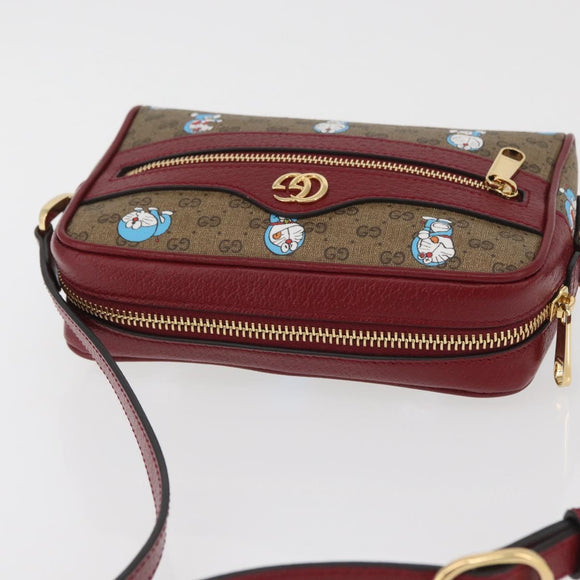 GUCCI Micro GG Supreme Doraemon x Fujiko-Pro Bag PVC Beige 647784 Auth 167167SM